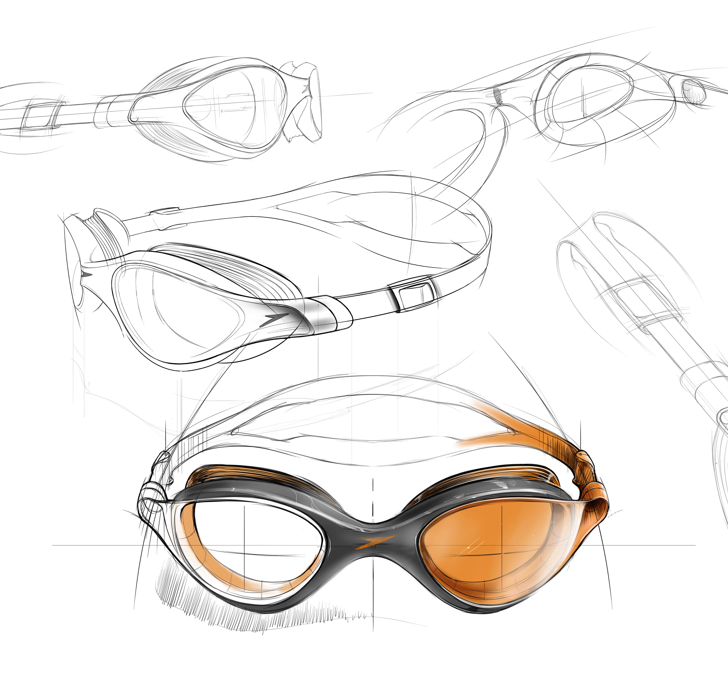 Speedo，Swimming goggles，resin，