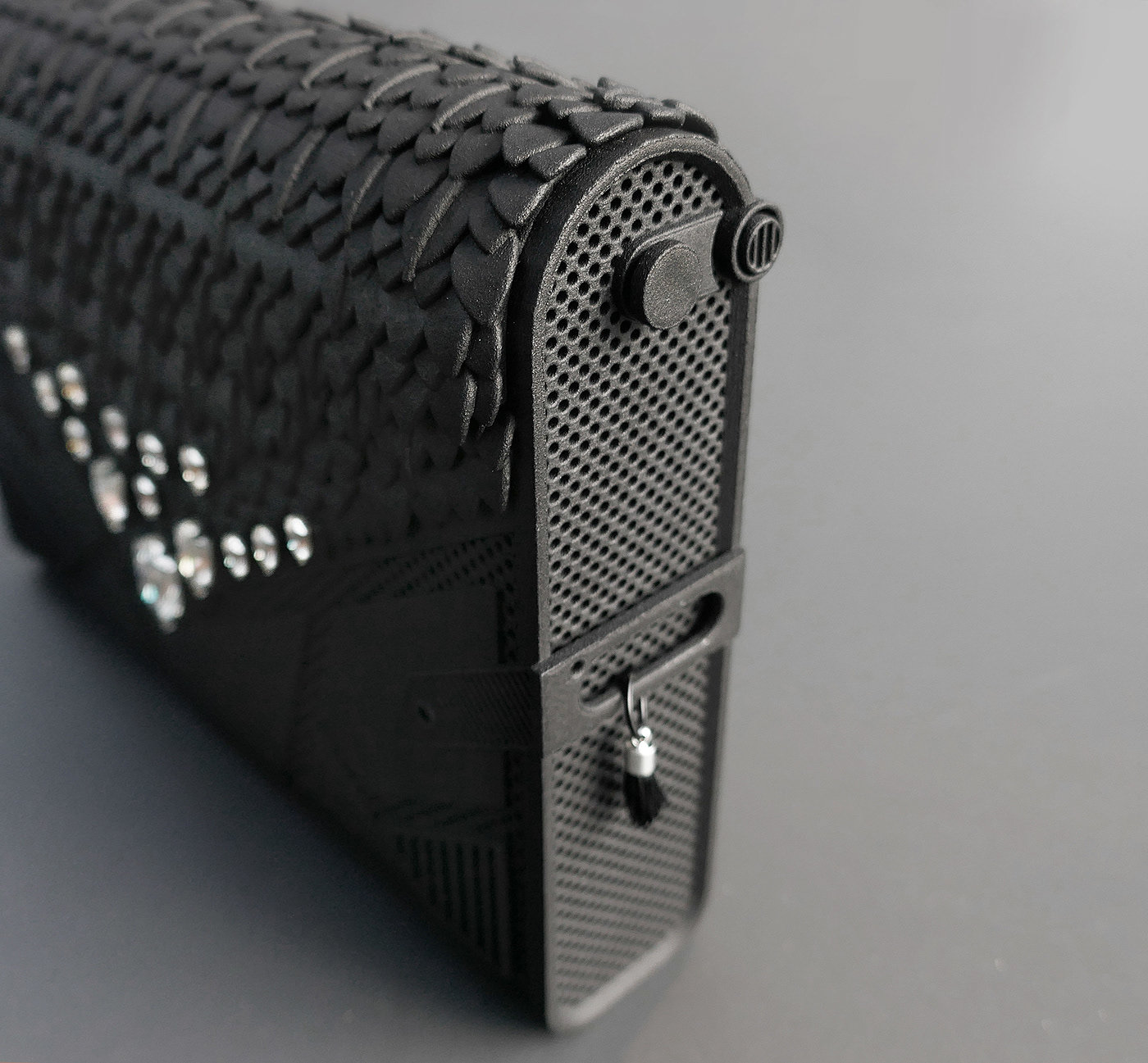 3D printing，SWAROVSKI，crystal，handbag，black，