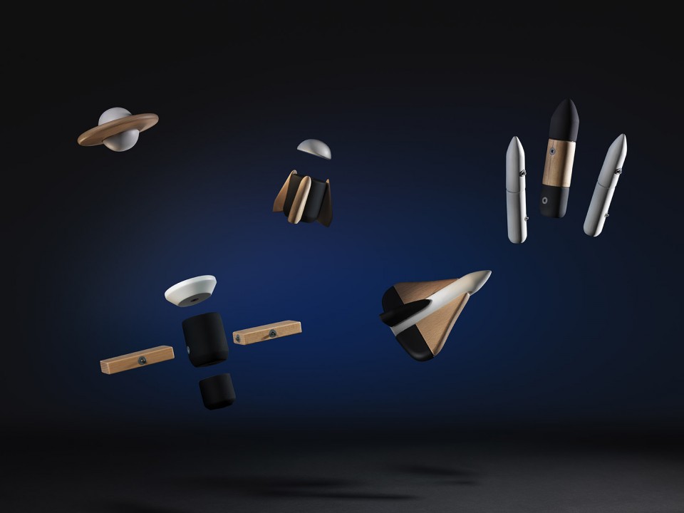 Cindy Ng，Solid beech，Magnetic building block，