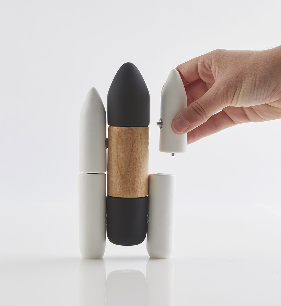 Cindy Ng，Solid beech，Magnetic building block，