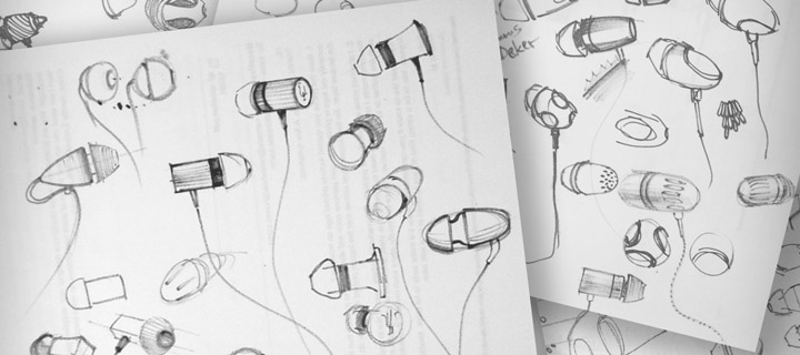 sketch，Earphone design，