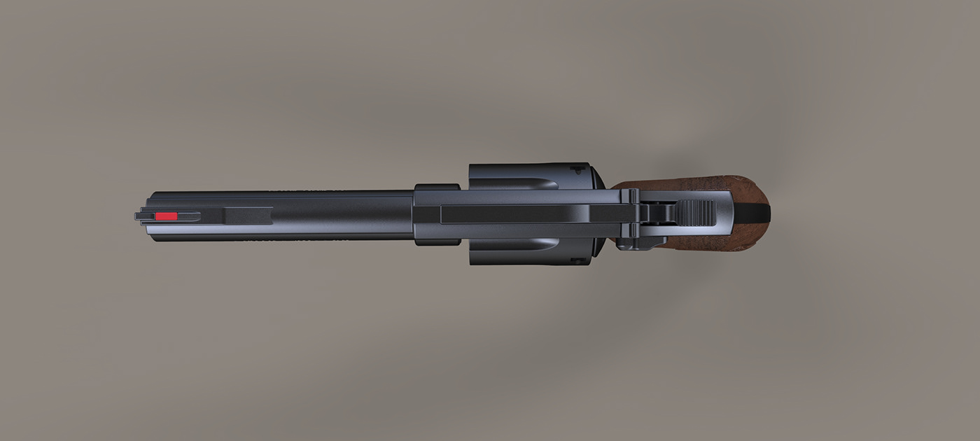 keyshot，Render，one thousand nine hundred and eighty-nine，Revolver，arms，Pistol，