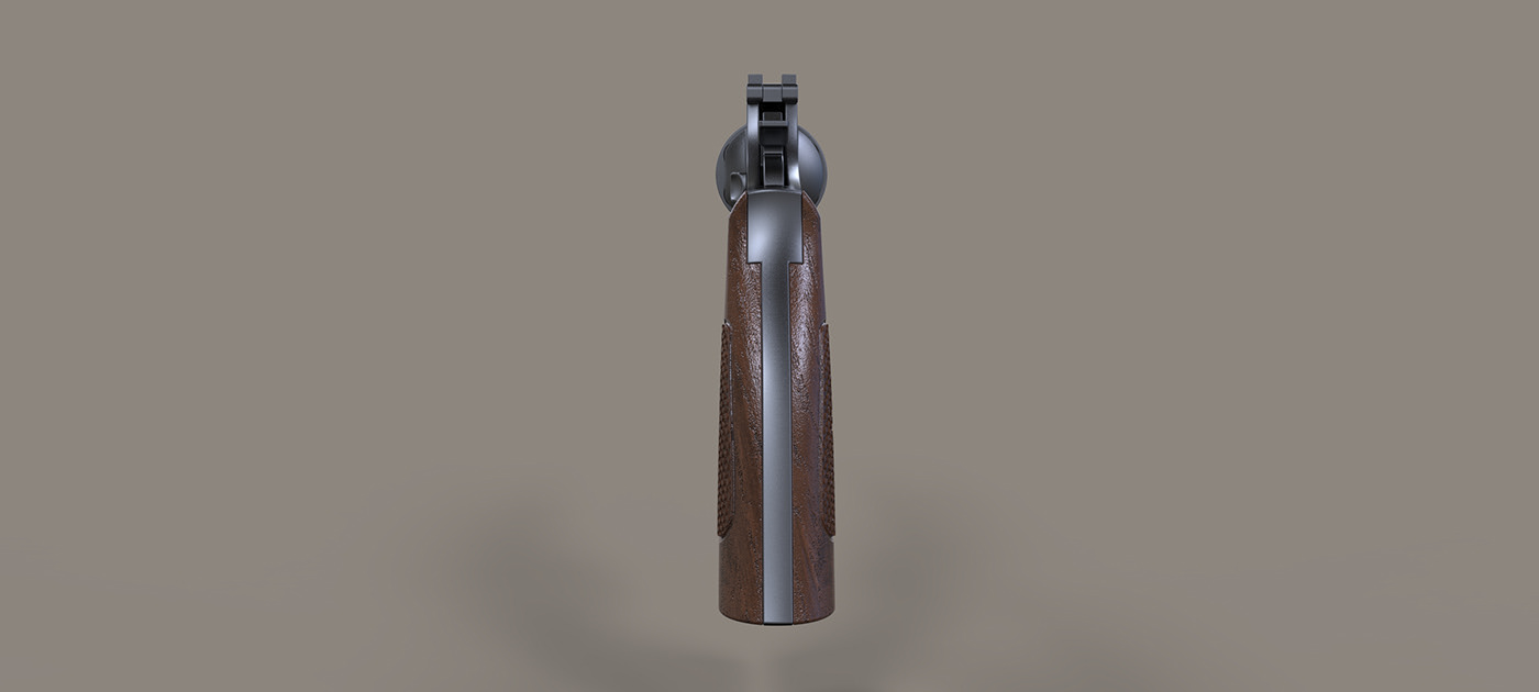 keyshot，Render，one thousand nine hundred and eighty-nine，Revolver，arms，Pistol，