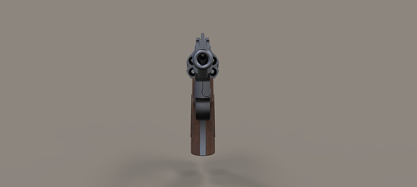 keyshot，渲染，1989，左轮手枪，武器，手枪，