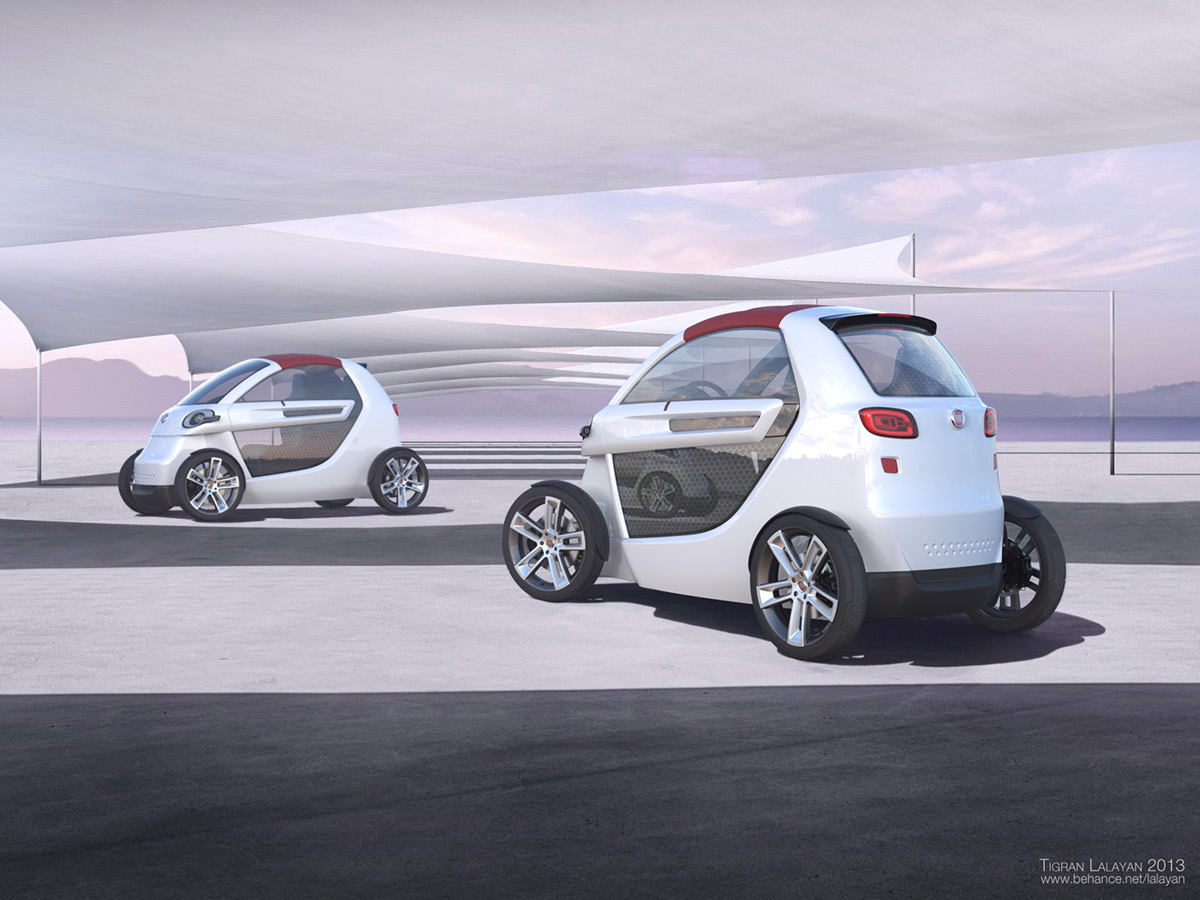 traffic，automobile，Fiat Zero，Electric vehicle，