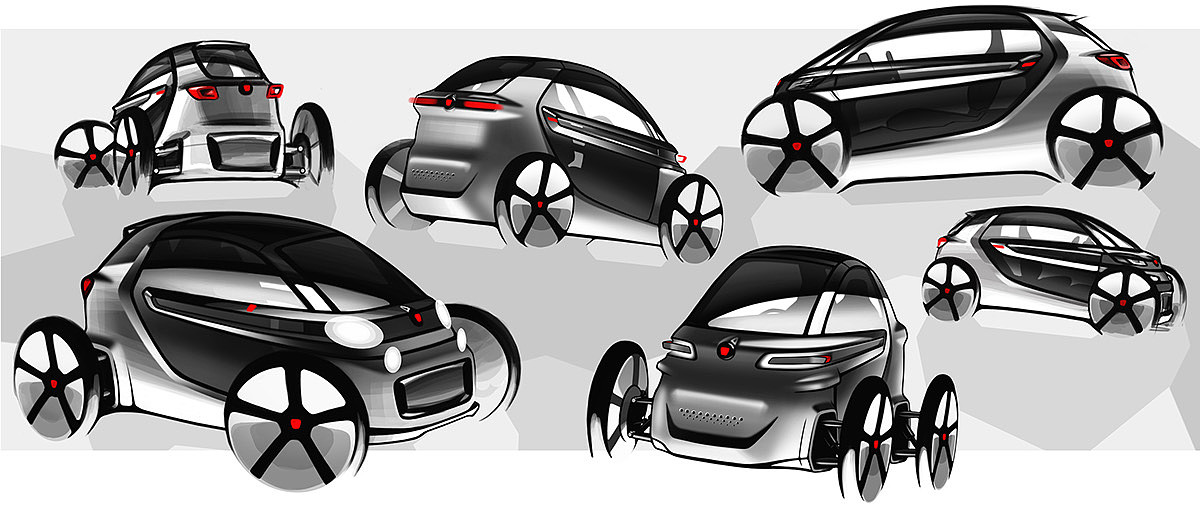traffic，automobile，Fiat Zero，Electric vehicle，