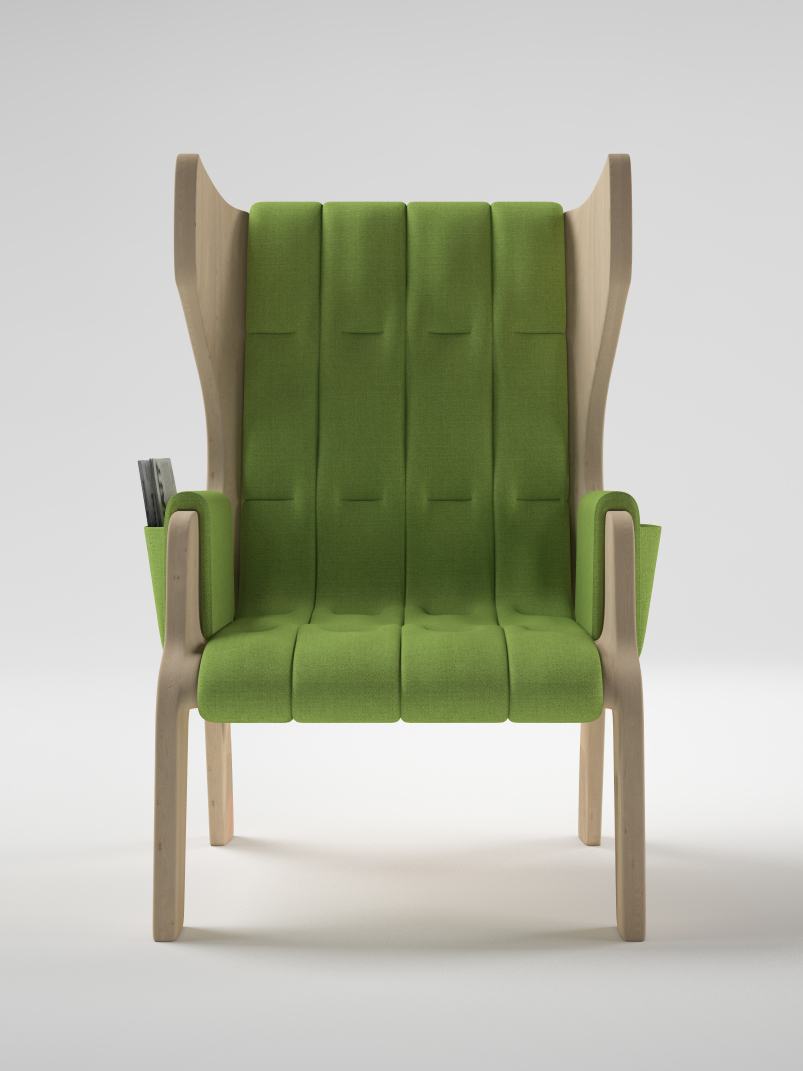 green，furniture，Armchair，Armchair Woody，
