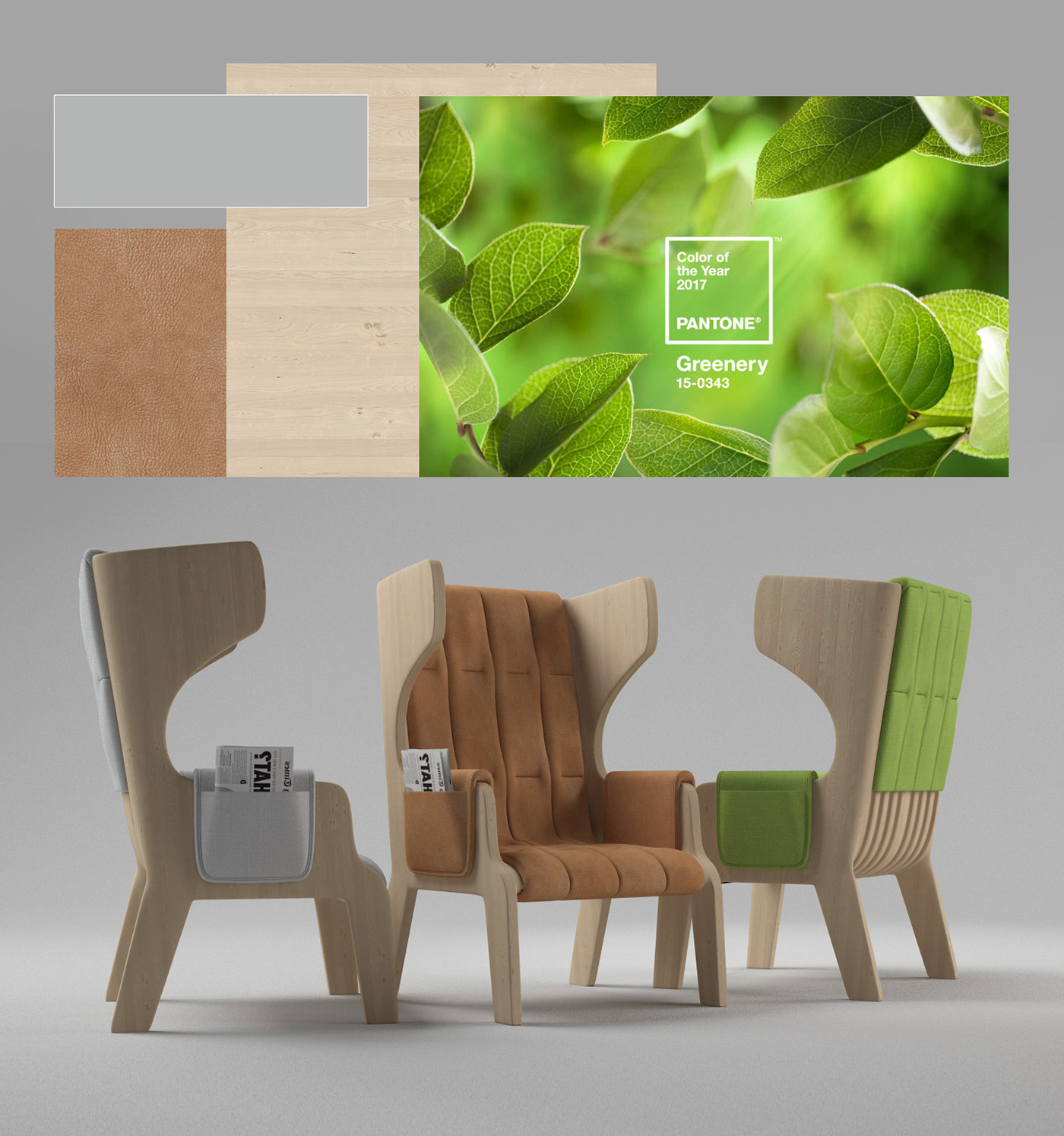 green，furniture，Armchair，Armchair Woody，