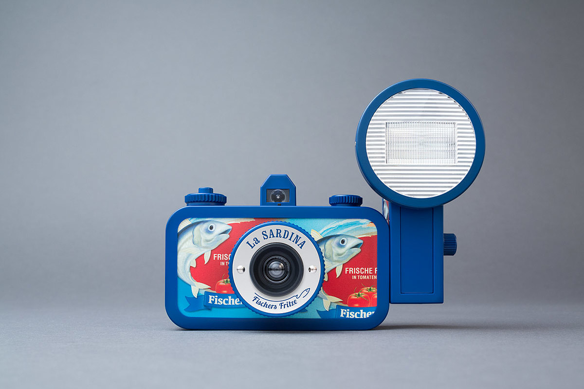沙丁鱼，照相机，蓝色，照片，罐头，