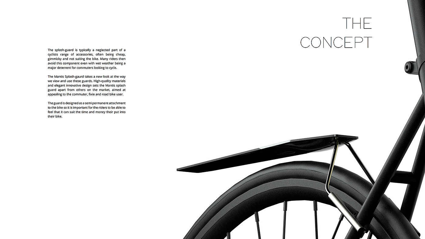 product design，Bicycle splash guard，