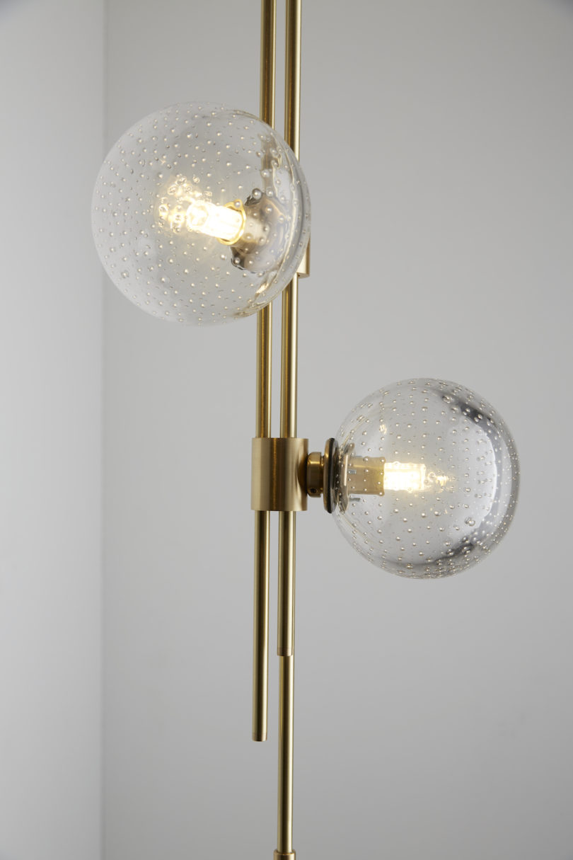 a chandelier，Lighting，Copper tube，Glass，Simplicity，fashion，