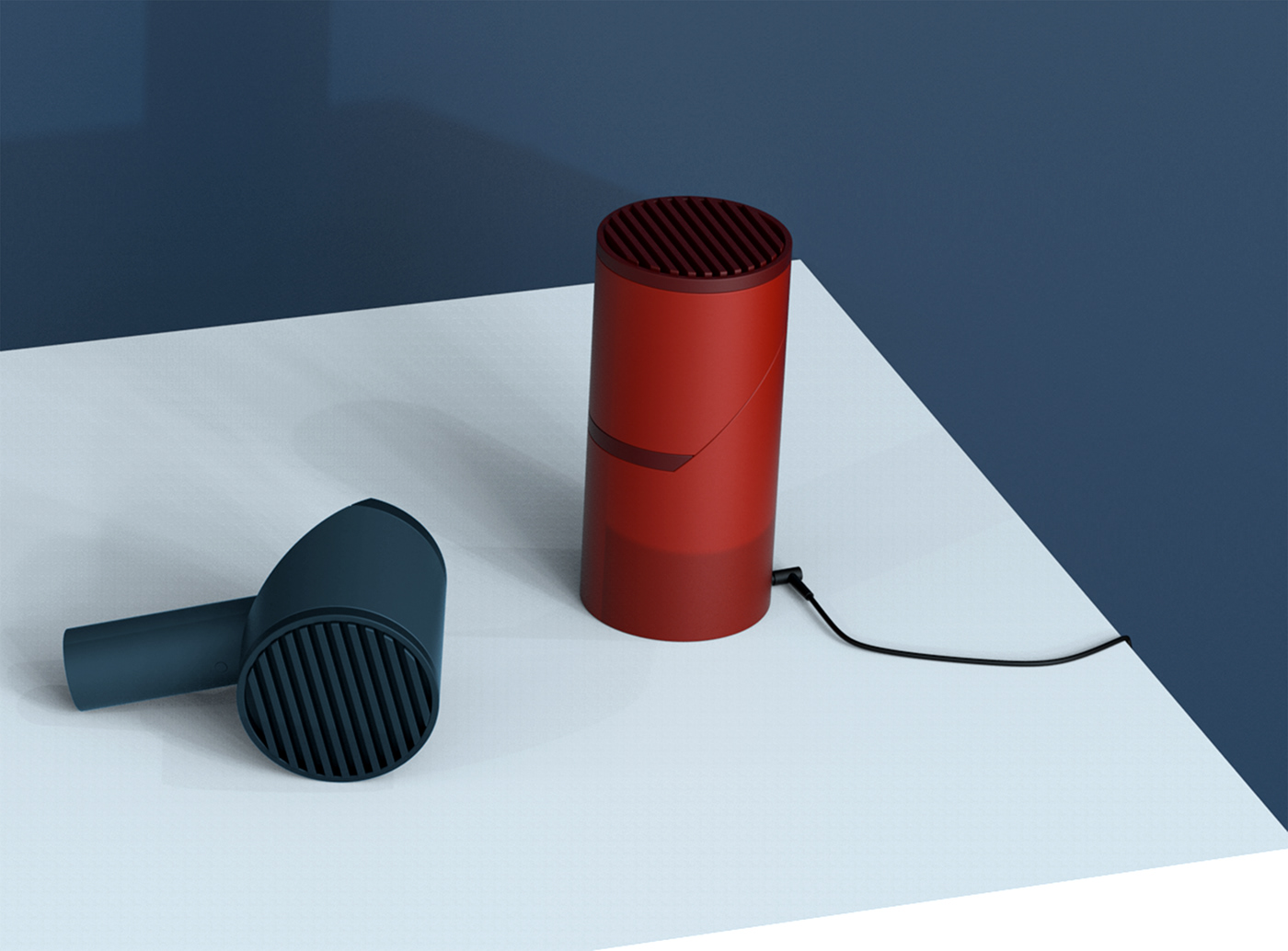 Wireless hair dryer，Frosting，product design，