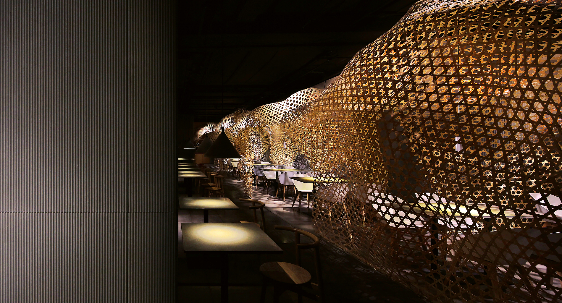 Architecture，indoor，restaurant，Bamboo，