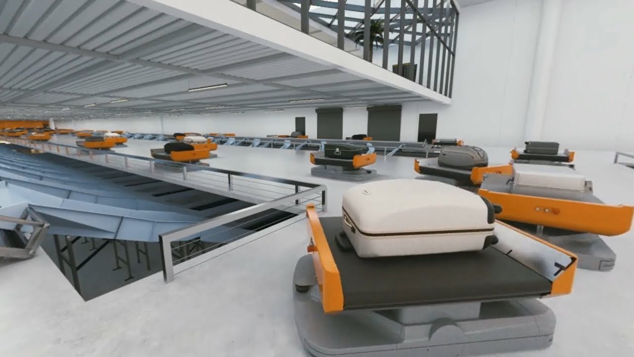 Fleet full automatic intelligent luggage transportation，fully automatic，Intelligent device，