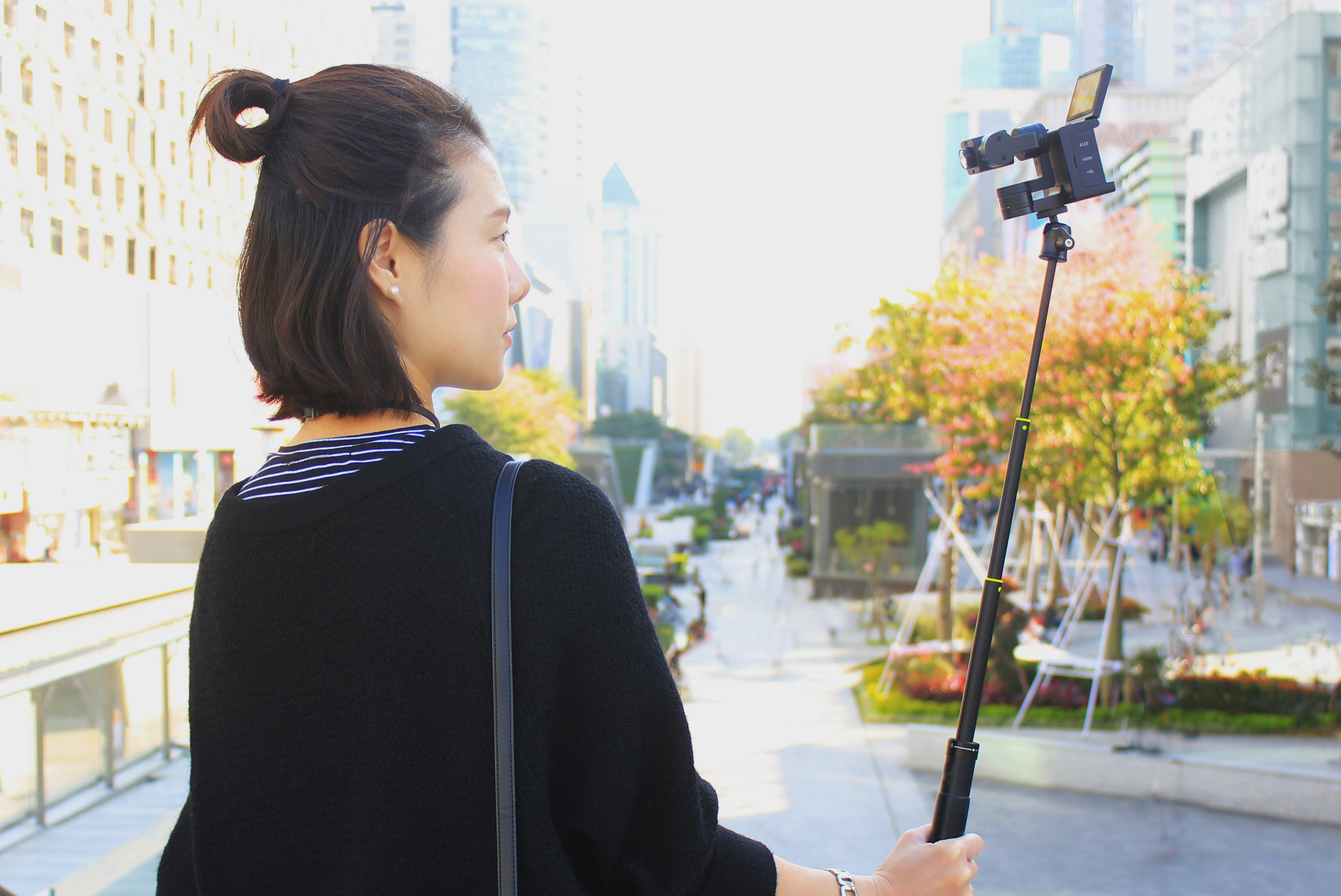 Three axis 4K camera, lens, face recognition，