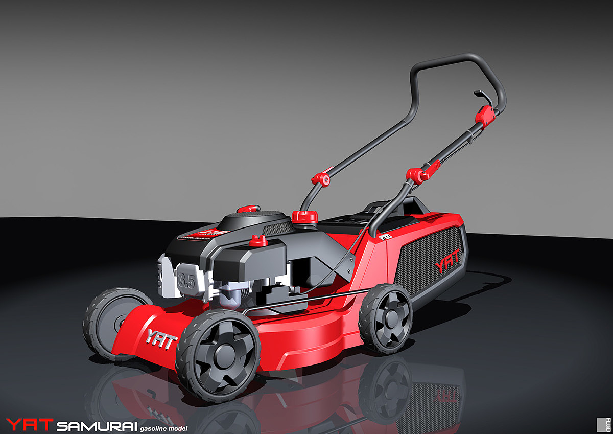 gules，tool，white，lawn mower，