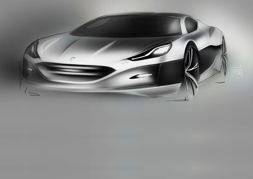 Pure electric drive，Concept Car，Sharp tail，LED lamp，Carbon fiber material，