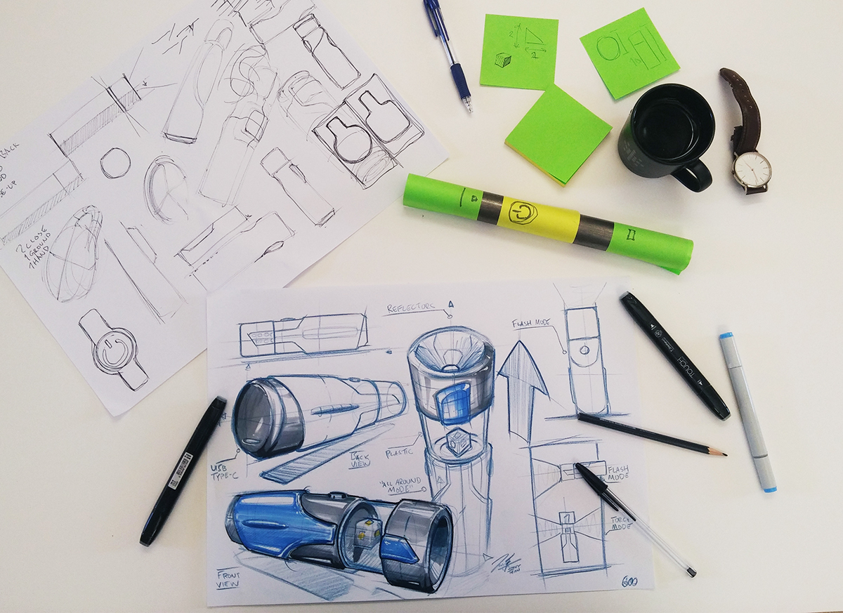 led，Flashlight，simple，concise，Brightness，