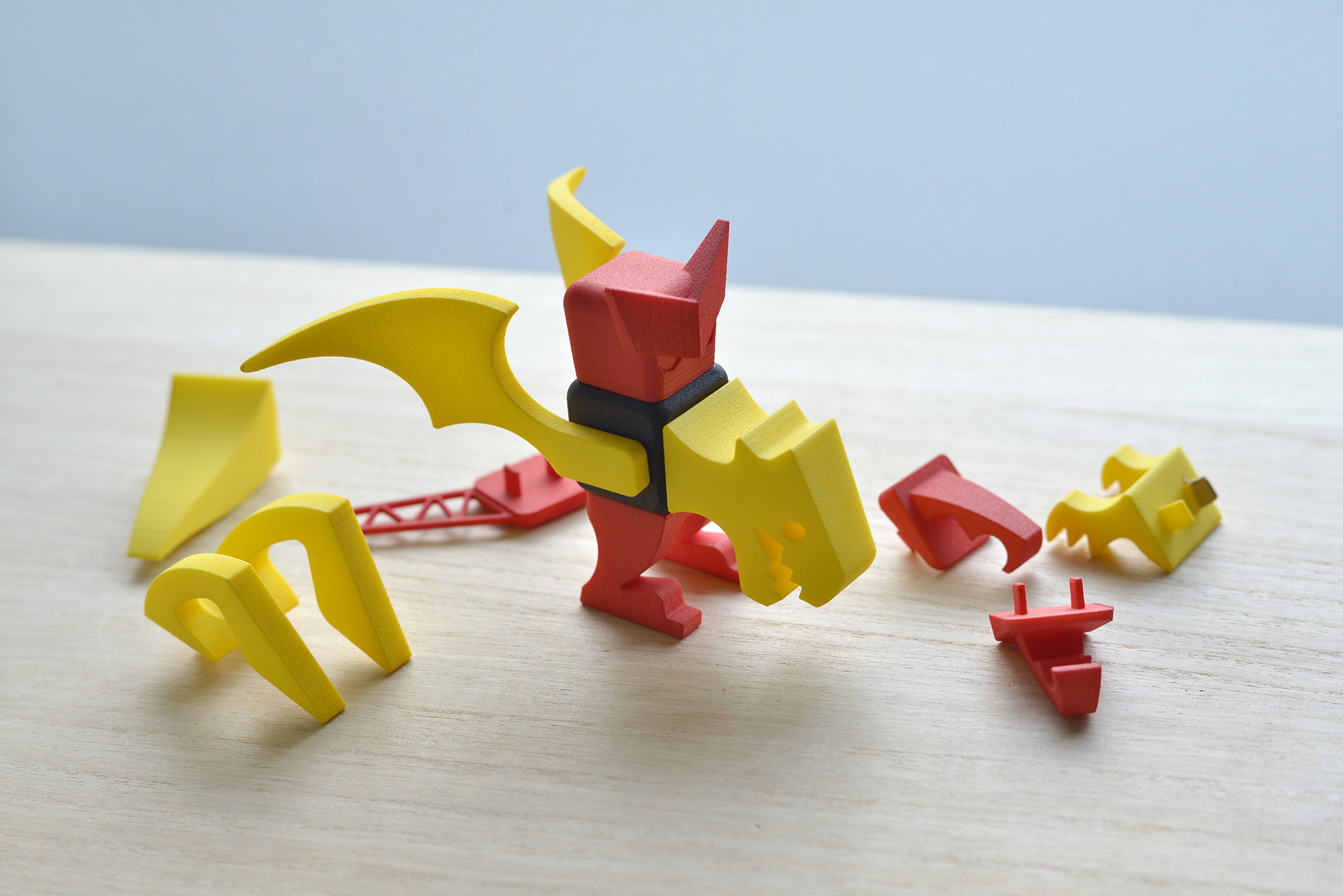 3d打印玩具各个零件随意组装