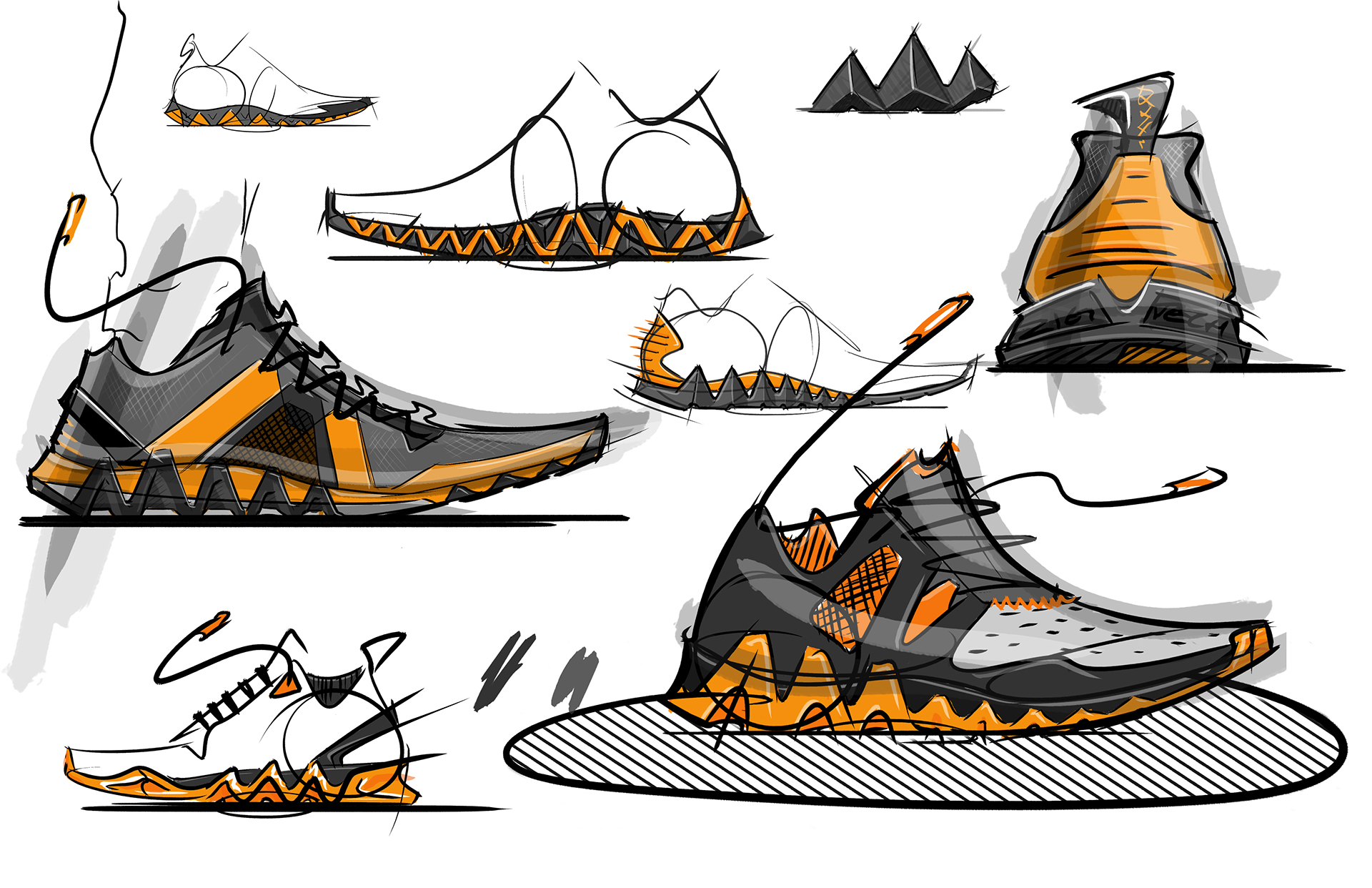 Footwear sketch，