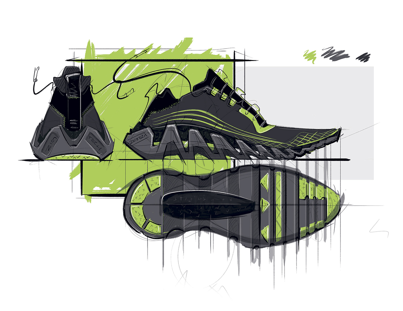 Footwear sketch，