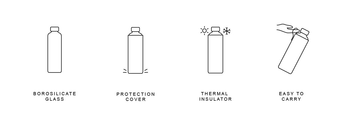 glass，Water cup，kettle，EQUA，Felt cover，Glass bottles，