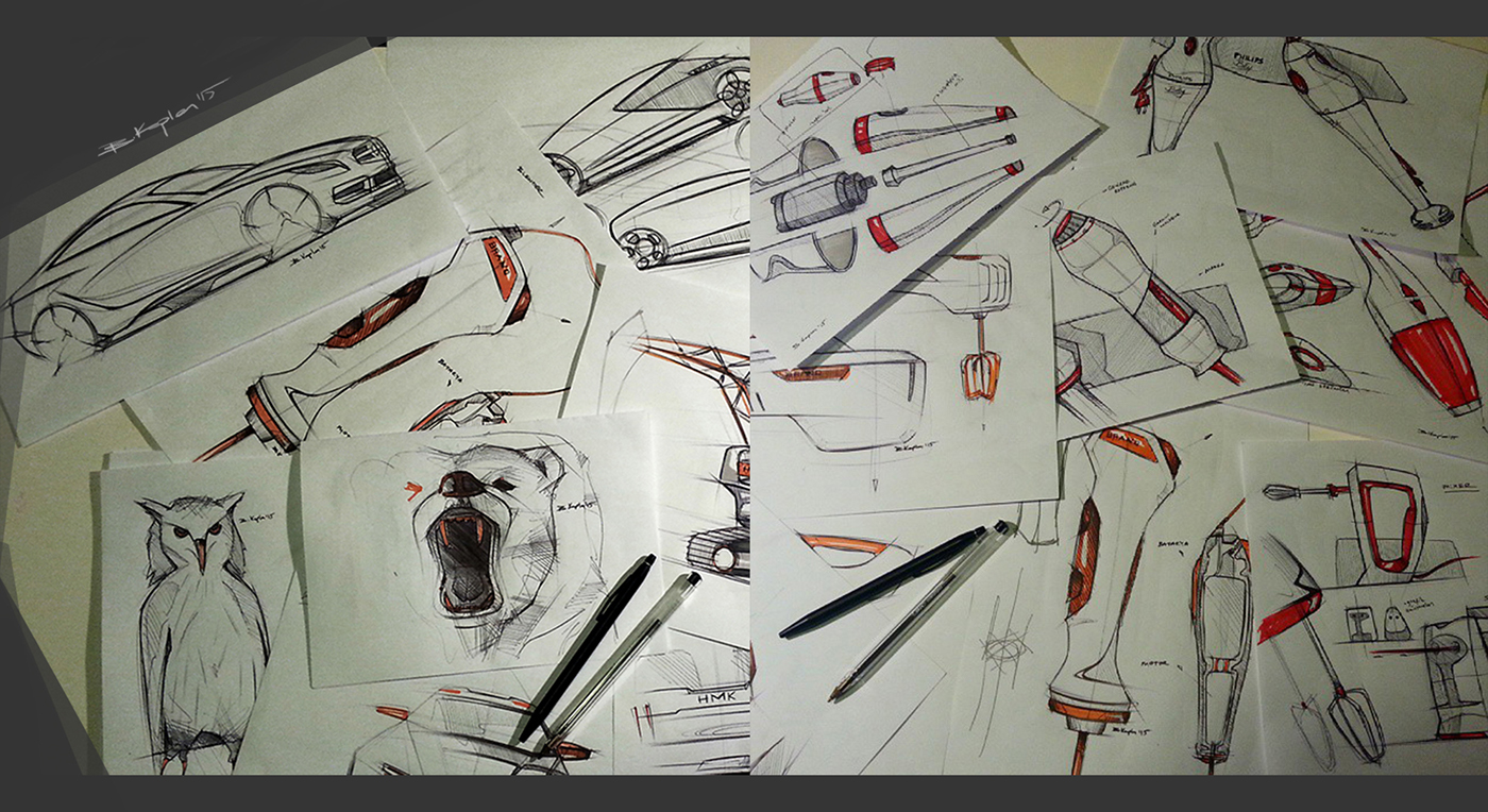Hand drawn，Product sketch，Berk Kaplan，