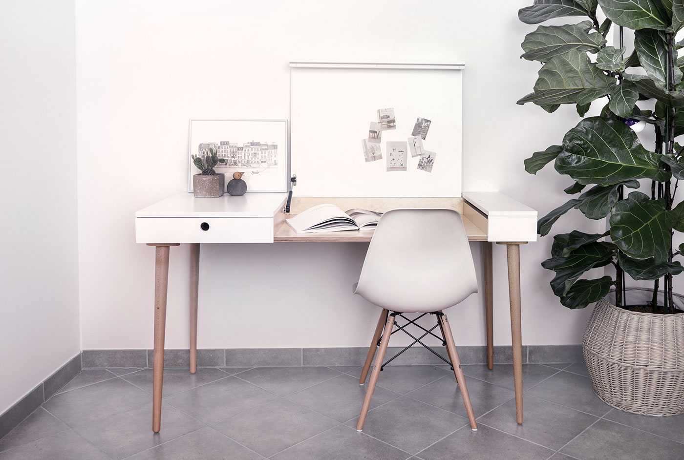 桌子,课桌,白色,ins