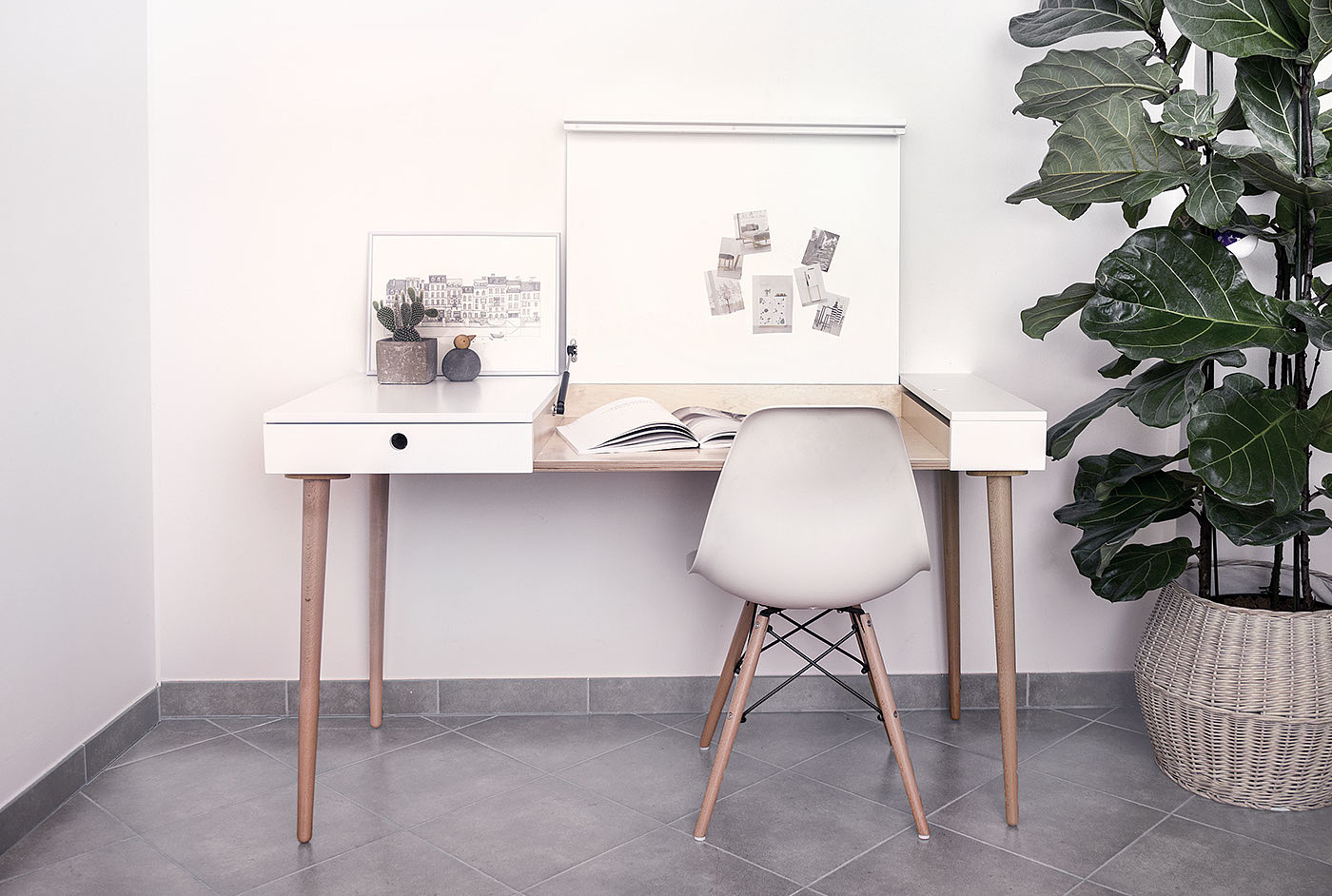 Table，desk，white，Ins，