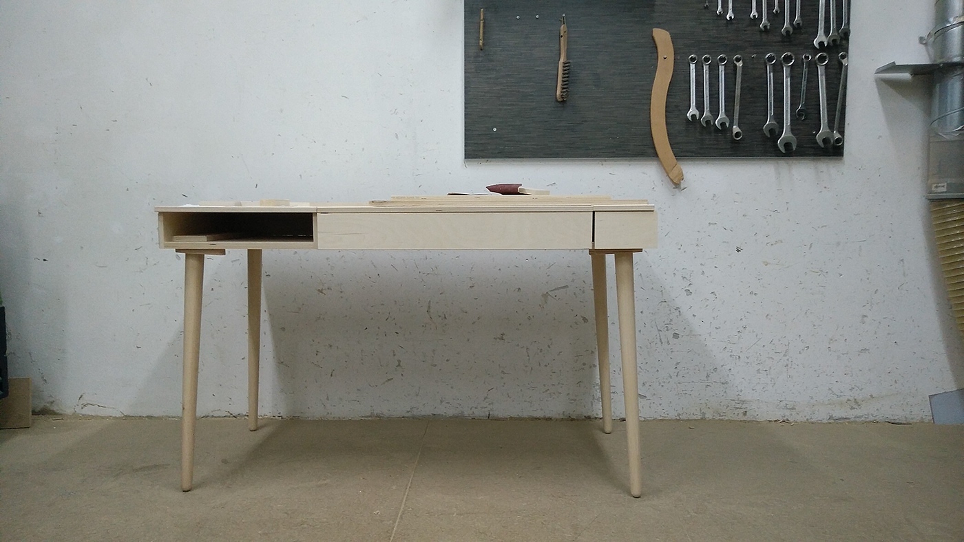 Table，desk，white，Ins，