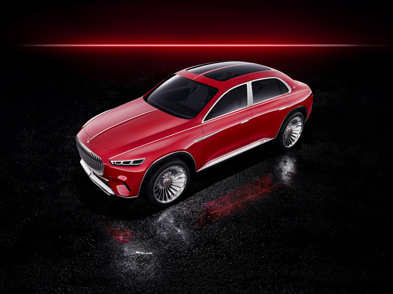 Maybach，luxurious，Maybach ，gules，vehicle，