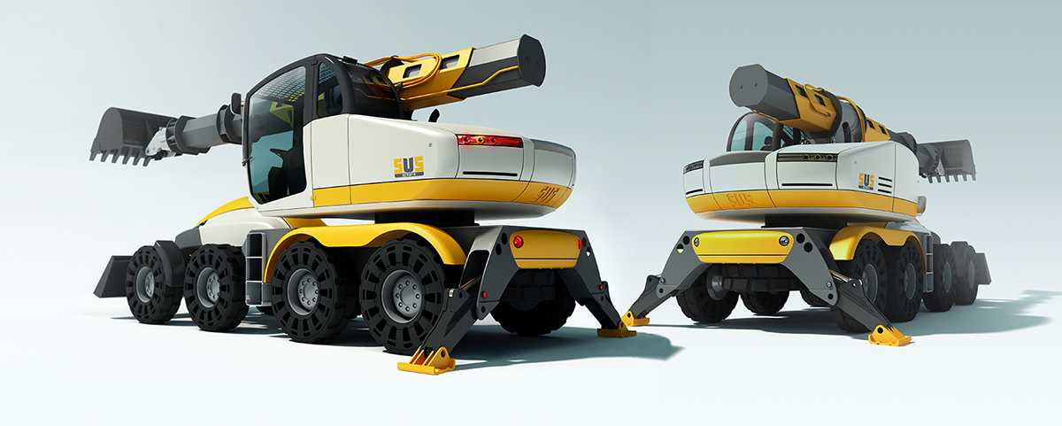 Sus excavator，Jan Ivan，Acrylic acid，