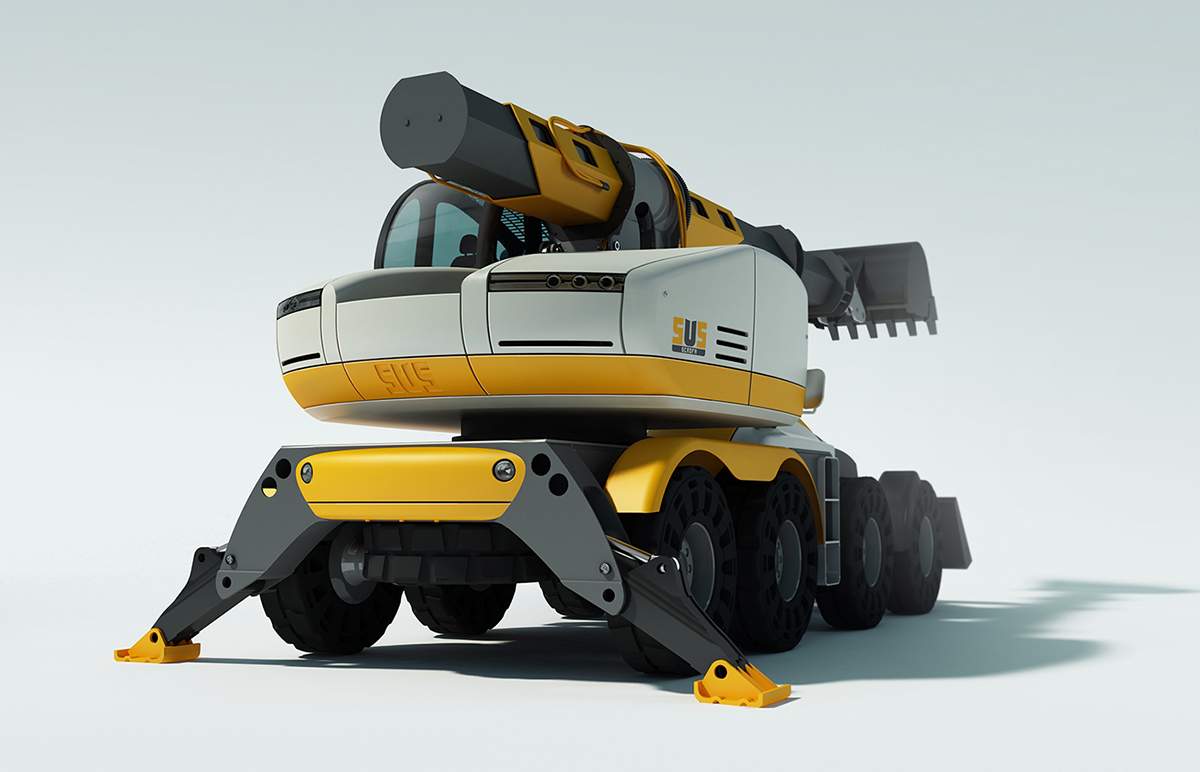 Sus excavator，Jan Ivan，Acrylic acid，