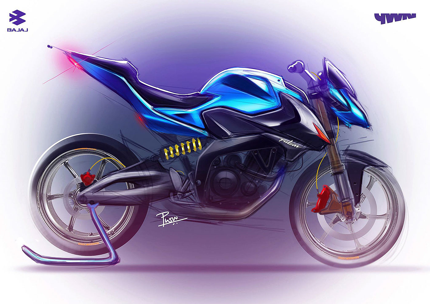 Pawan Kumar，motorcycle，Sketch，