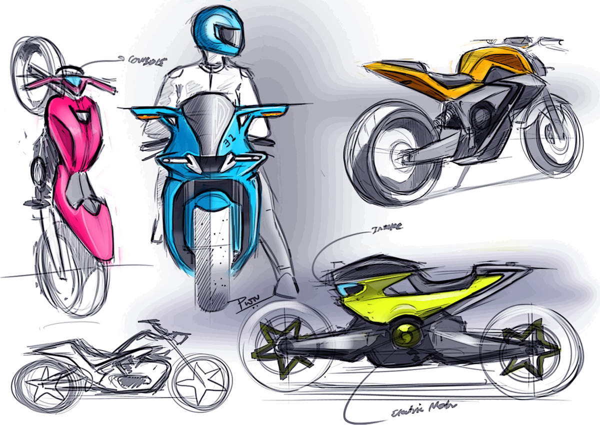 Pawan Kumar，motorcycle，Sketch，