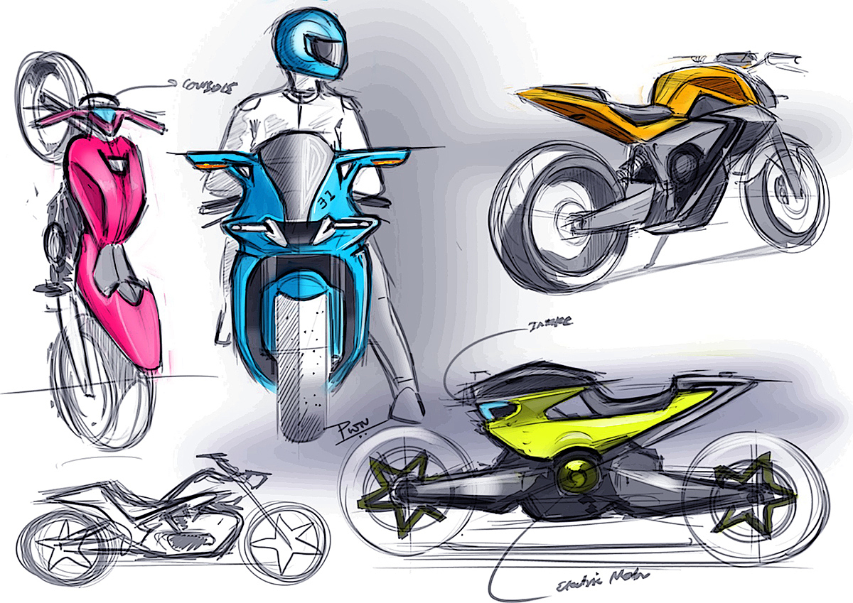 Pawan Kumar，motorcycle，Sketch，