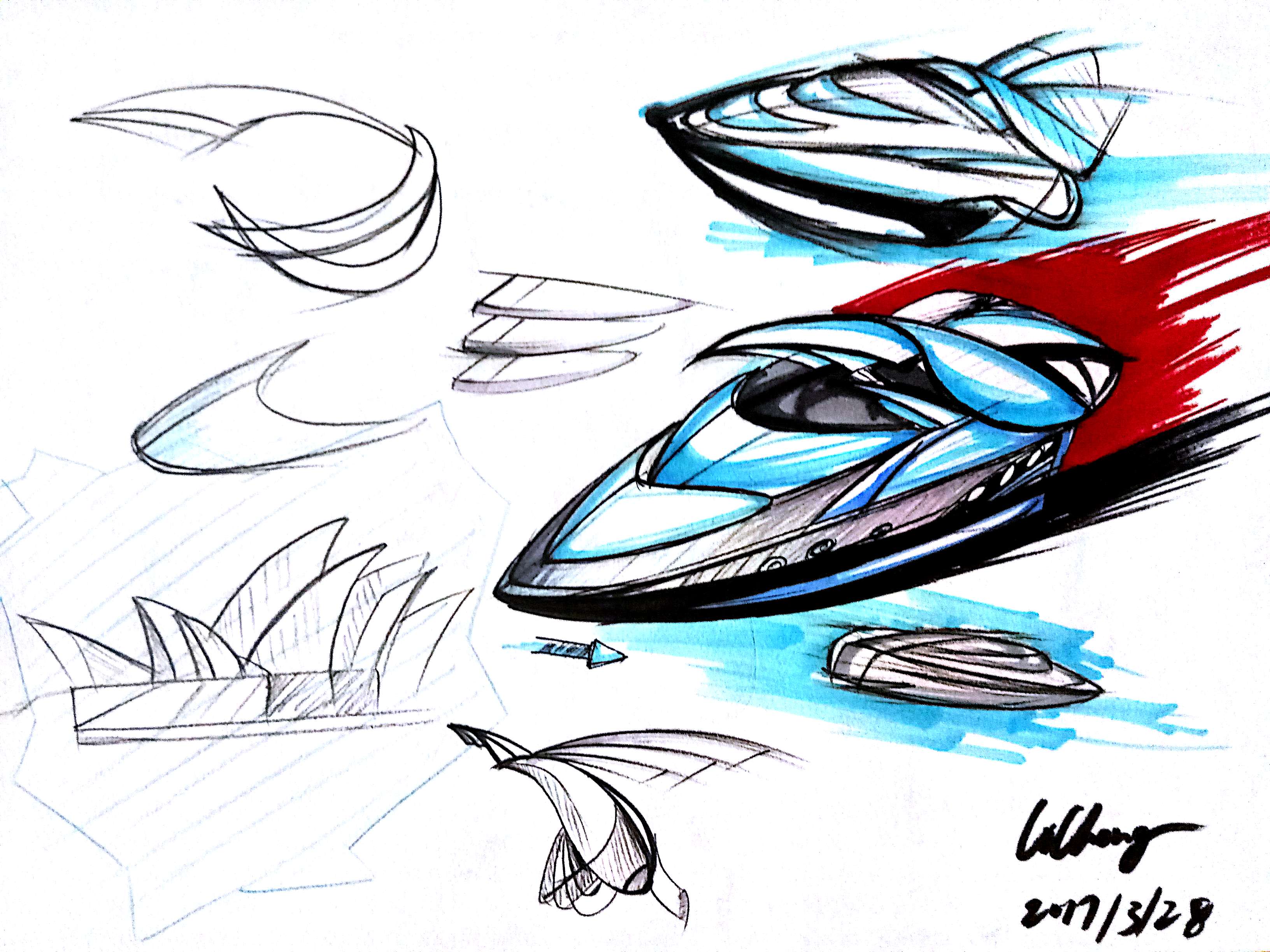 Hand drawn practice works, but also continue to work hard，