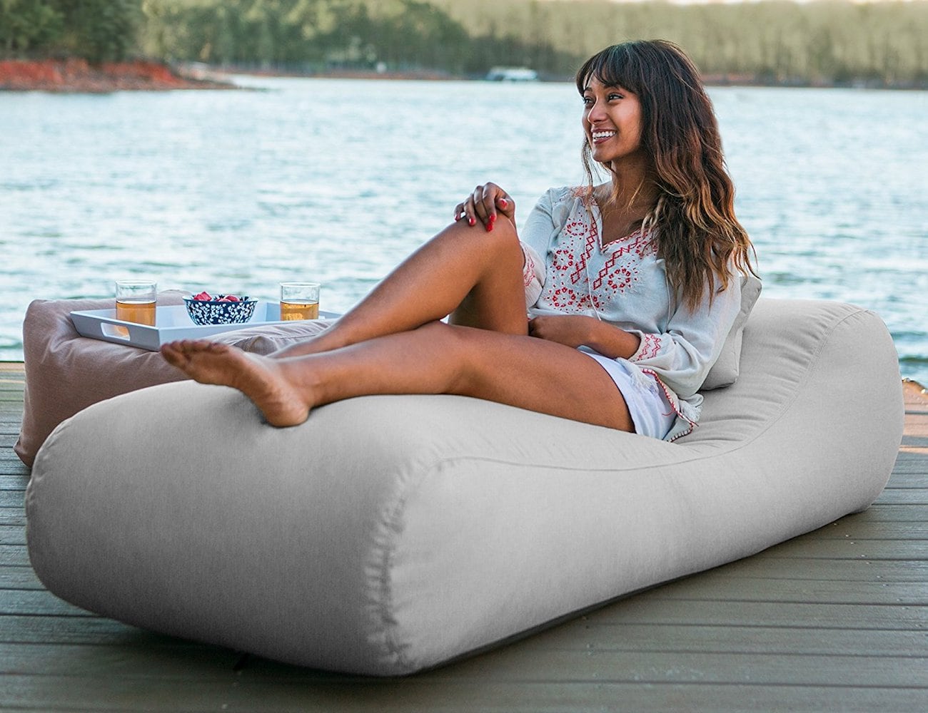 deck chair，Jacques Arlo，Bean bag，outdoors，