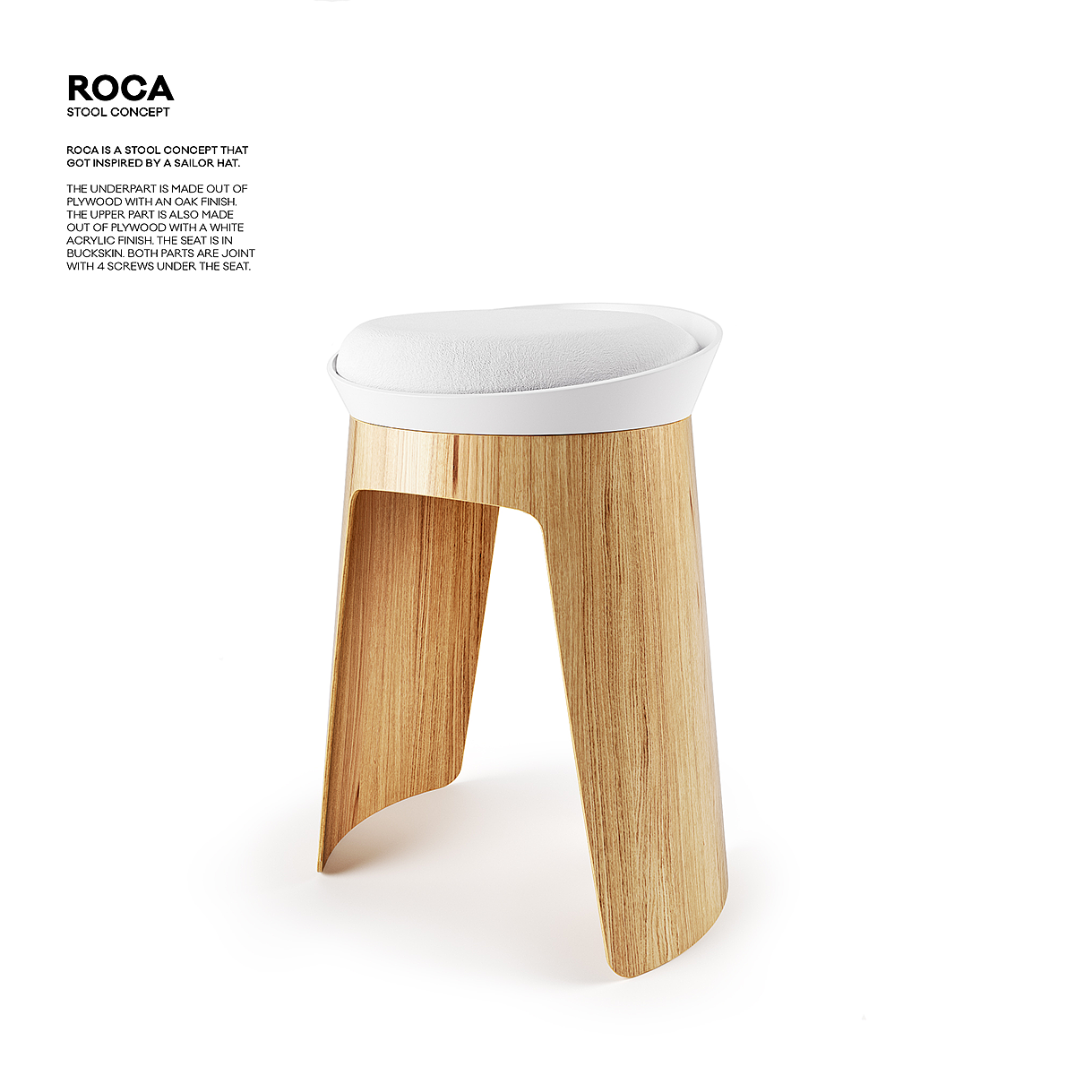 凳子，ROCA，橡木，家居，