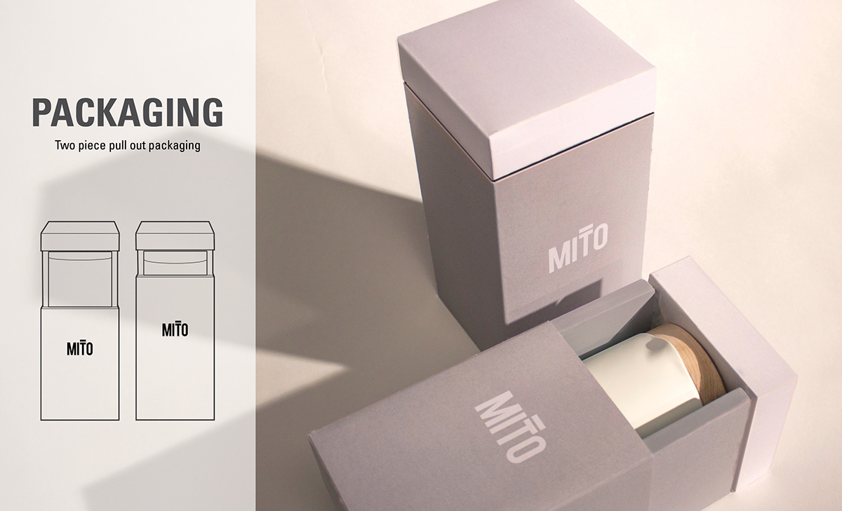 MYTH，Travel cup，ceramics，Wooden cover，sketch，