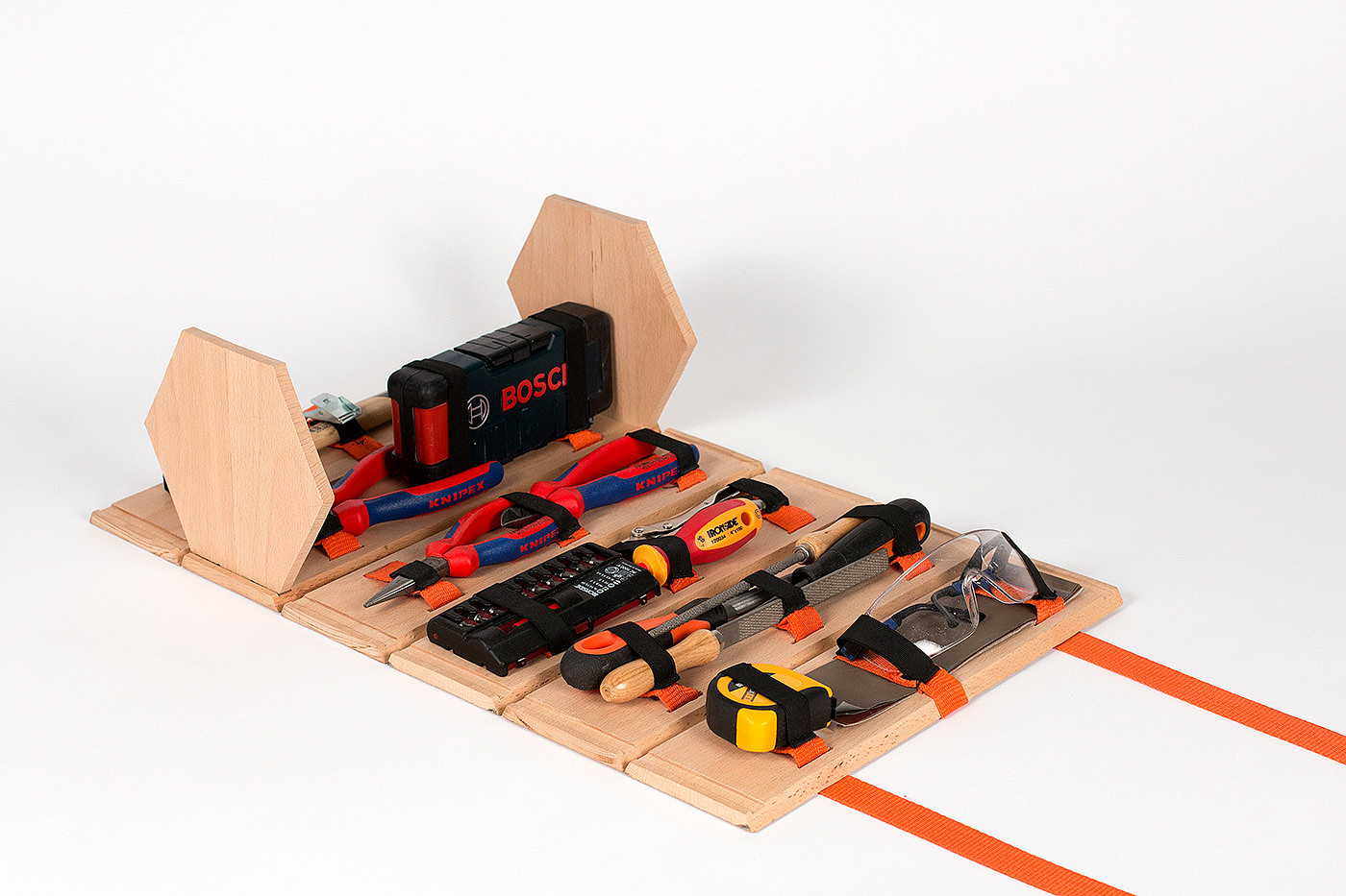 Renaud Meunier，工具包，Cell-box，尼龙绳，山毛榉木材，