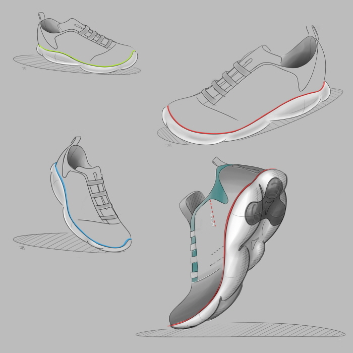industrial design，Shoe design，Ergonomics，wear，outdoors，motion，