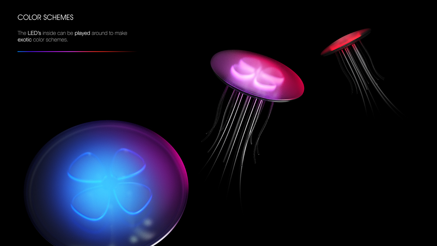 jellyfish，Floor lamp，lamp，Atmosphere lamp，Lighting，