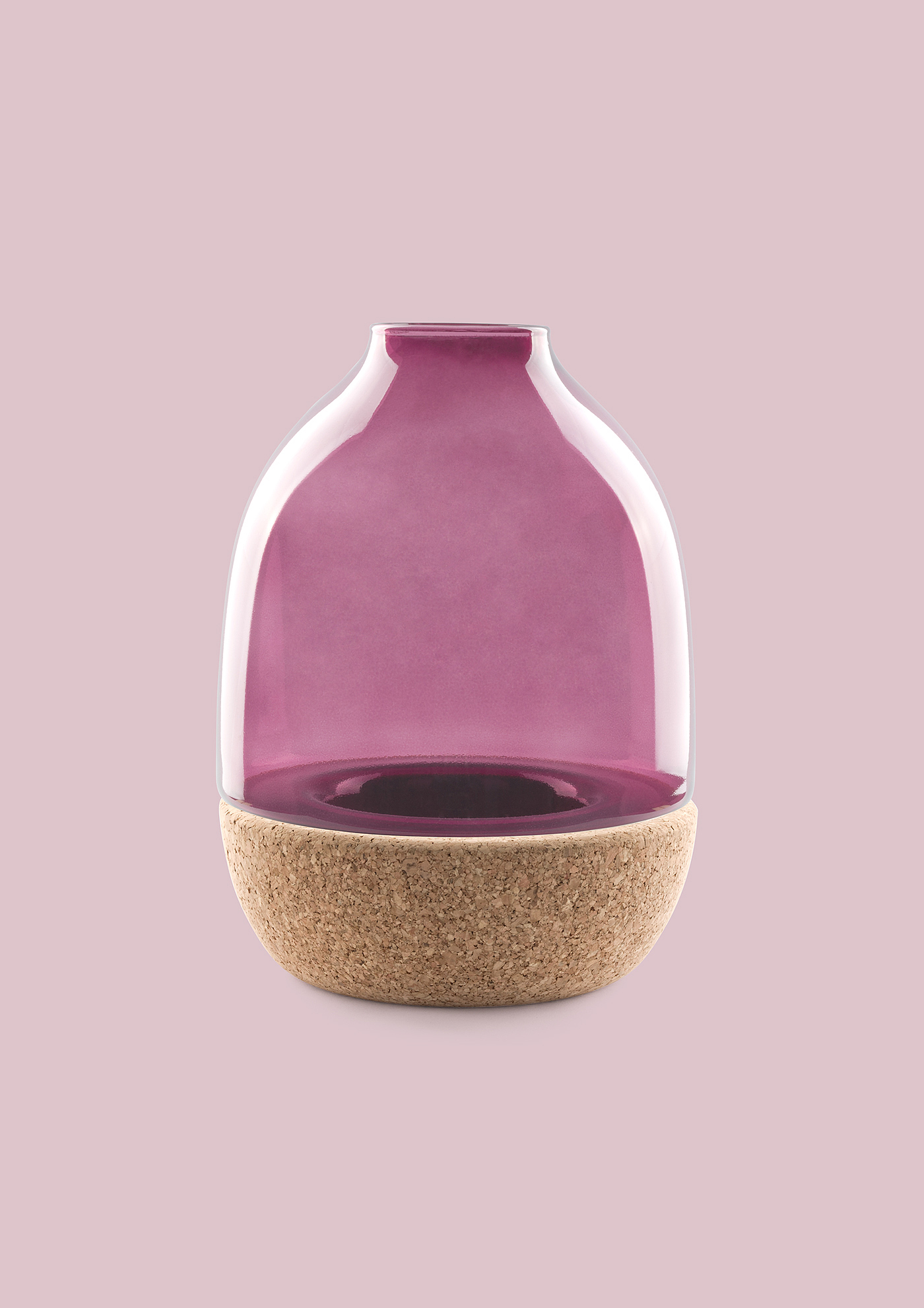 Natural cork，Glass，vase，Wavy painting，