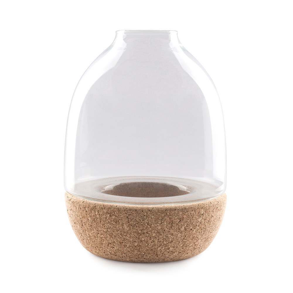 Natural cork，Glass，vase，Wavy painting，
