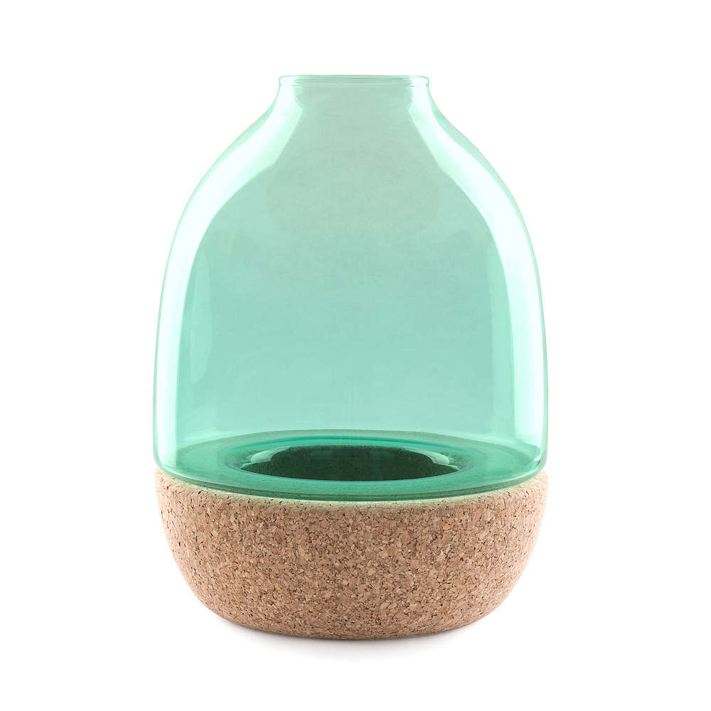 Natural cork，Glass，vase，Wavy painting，