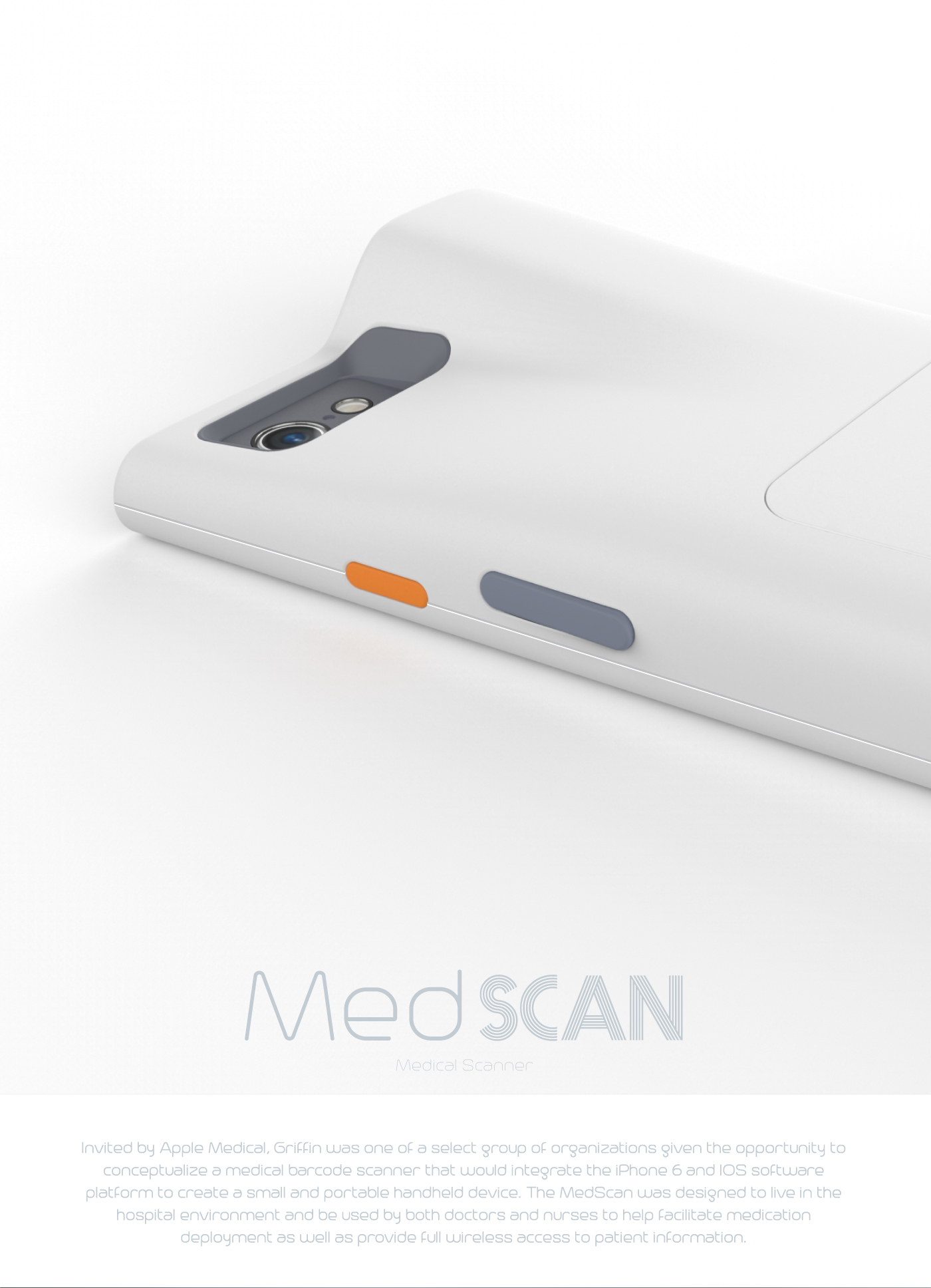Compact and portable，concept，Medical barcode scanner，MedScan，
