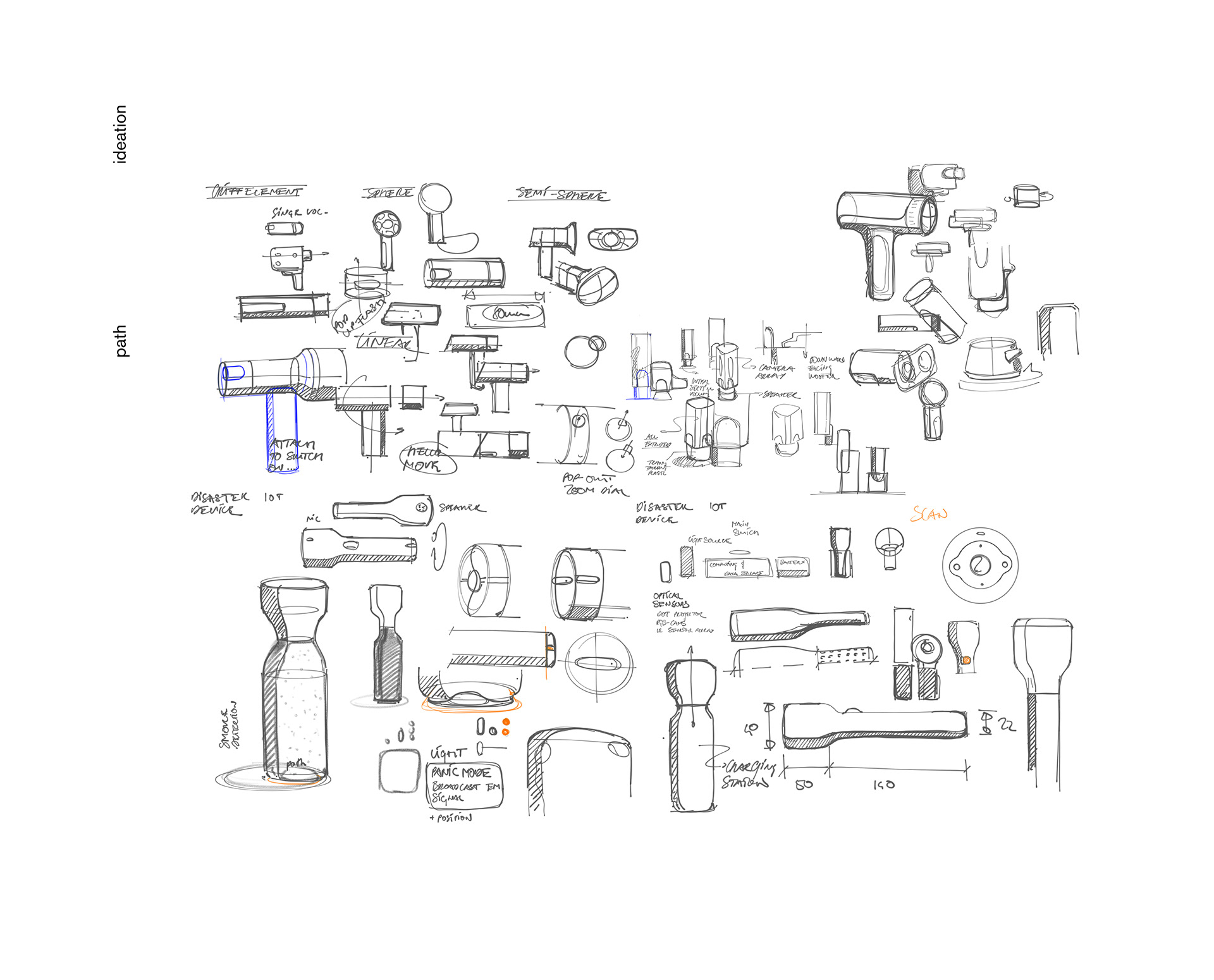 black，Flashlight，Path，