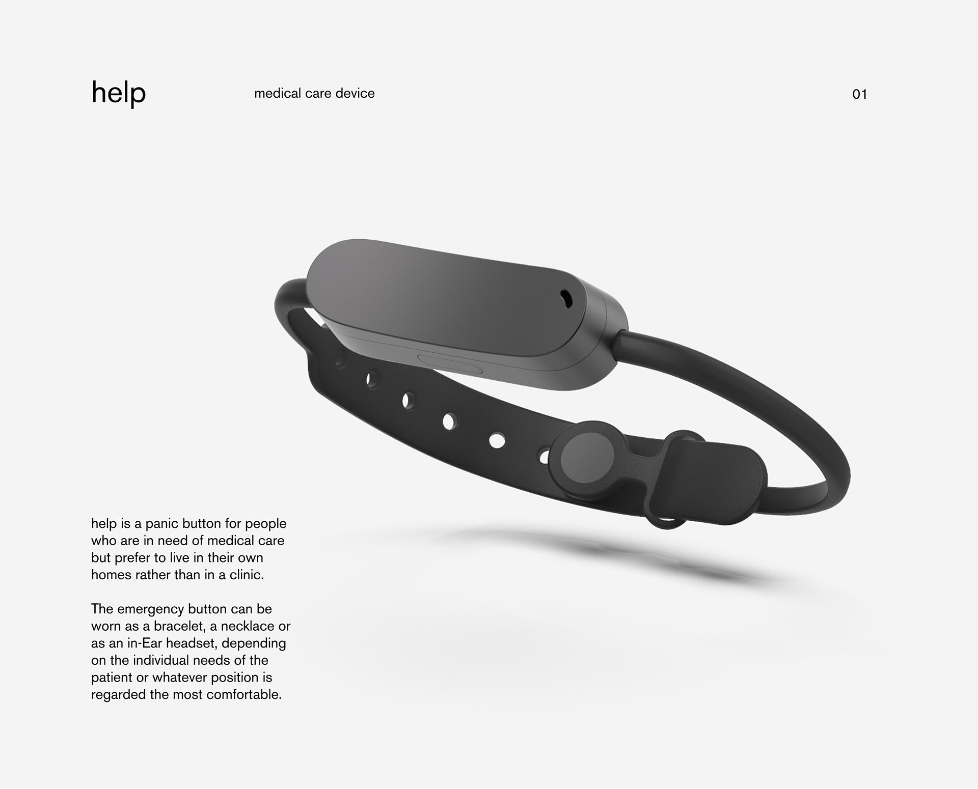 black，Emergency call Bracelet，HELP，