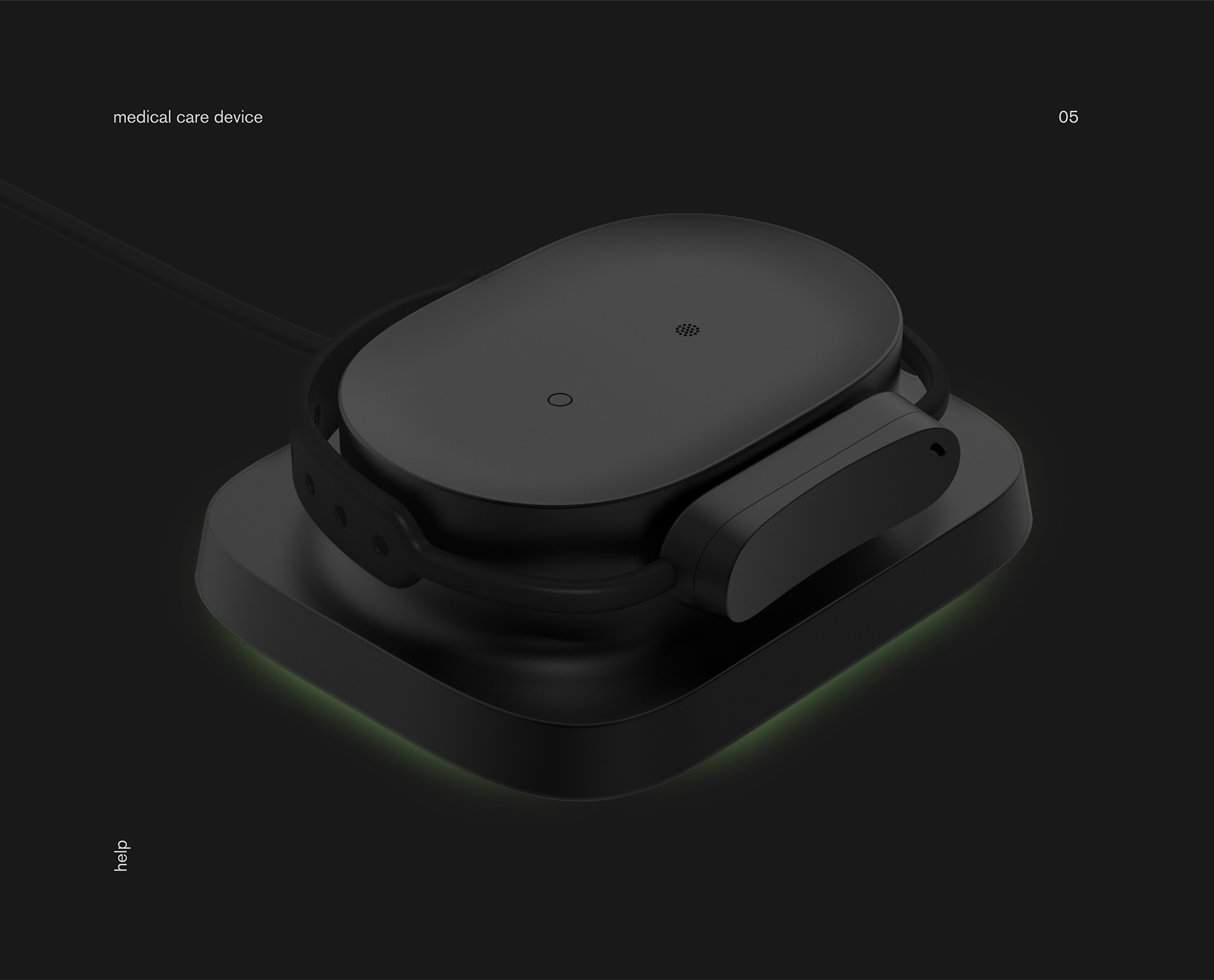 black，Emergency call Bracelet，HELP，